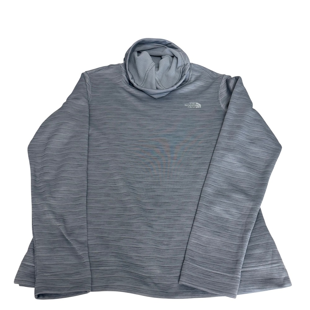 The North‎ Face Womens Gray Space Dye Funnel Neck Fleece Lined Pullover Size M
